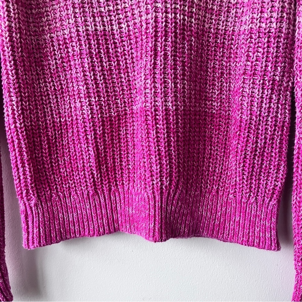 Women’s Calvin Klein Marled Pink Ombre Knit Pullover Cabincore Sweater Size XS - Picture 5 of 11